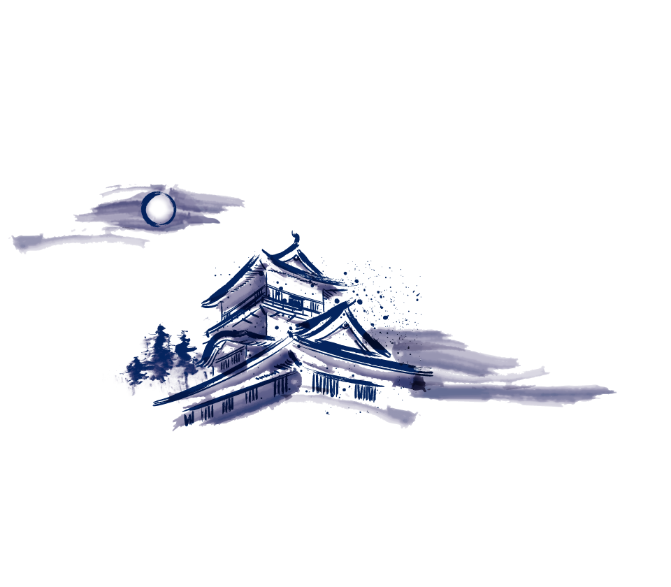 千秋花火|お城背景